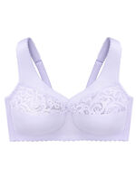 Glamorise st&ouml;d-bh med broderad spets LILA