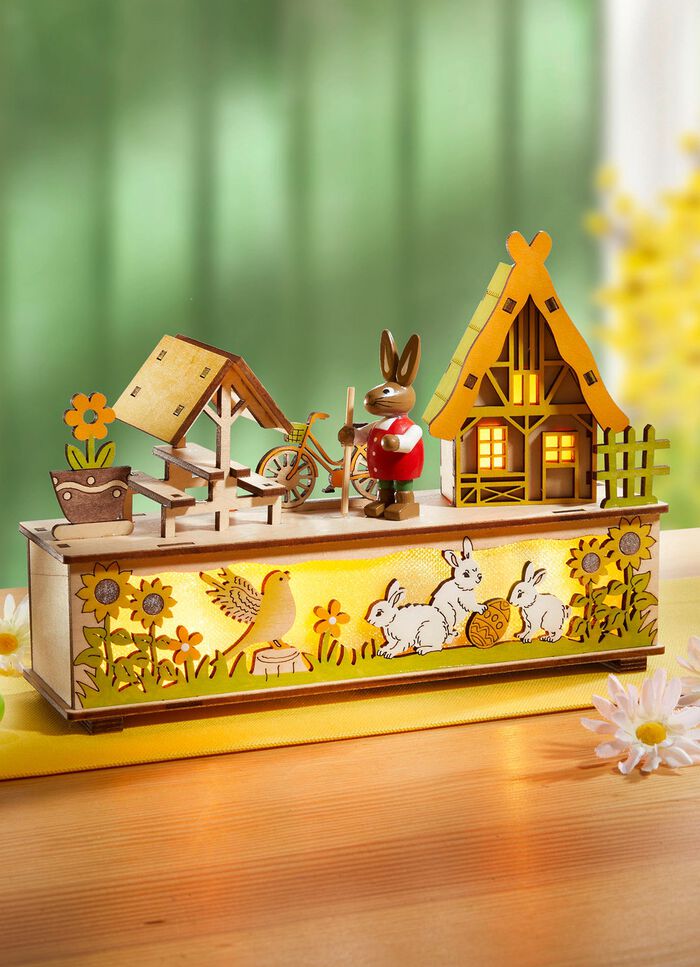 Upplyst tr&auml;dekoration med timerfunktion 