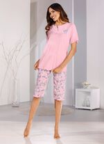 Tv&aring;pack pyjamas med korta &auml;rmar och vadl&aring;nga byxor 