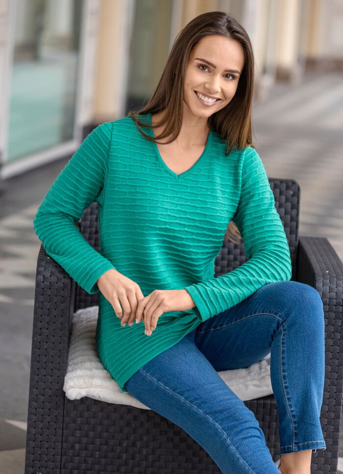 Tr&ouml;ja med texturerade r&auml;nder 