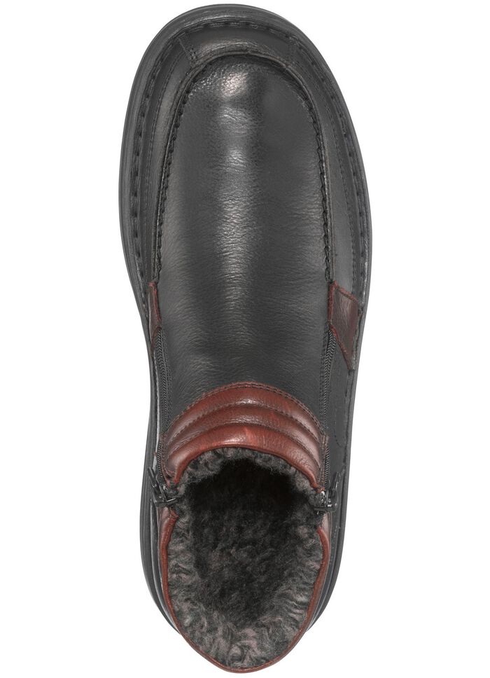 GINO GALANTE, fodrade herrst&ouml;vlar, vinterskor, med uttagbar fotb&auml;dd SVART BURGUND