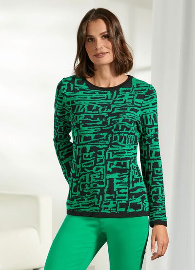 Pullover i moderiktig jacquarddesign 