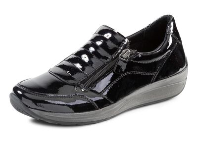 ELENA EDEN Lack L&auml;der Loafers 