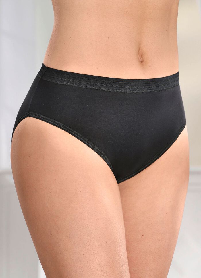 Fempack trosor med glansig finish 