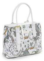 TIZIA, väska, dam, med avtagbar, justerbar axelrem WEISS-JADEGRÜN