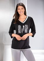 Skjorta med kontrasterande f&auml;rgtryck 