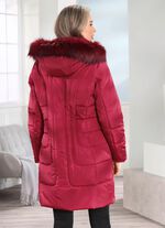 Kort kappa med 2-v&auml;gs dragkedja KARMINR&Ouml;TT