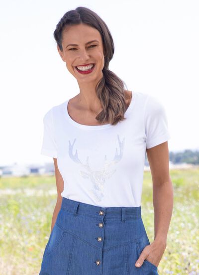 Skjorta med strassapplikation 