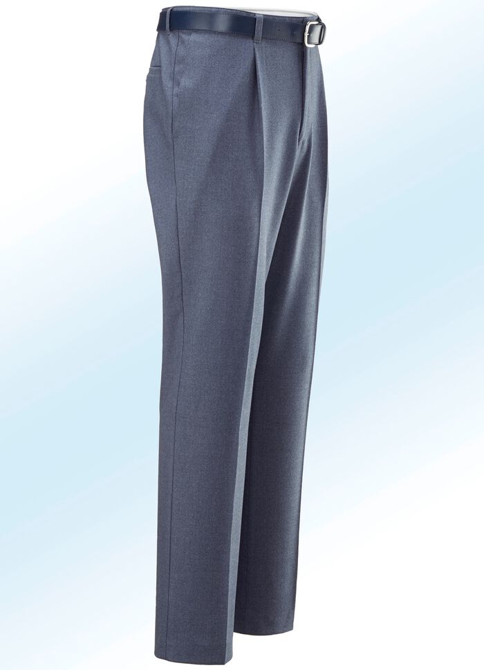 Fleckiga byxor i 4 f&auml;rger med veck 