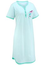 Tv&aring;pack nattlinnen, kn&auml;l&aring;nga med knappsl&aring; och korta &auml;rmar 