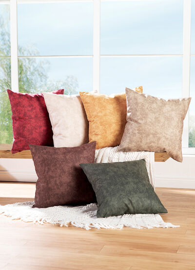 Kuddfodral i marmorerat velour 