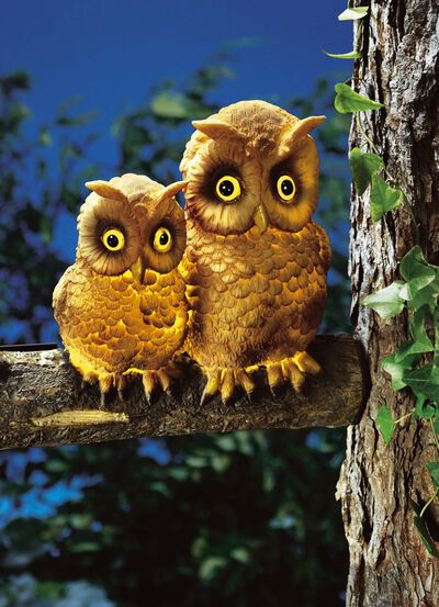 Solcellslampa uggla par 