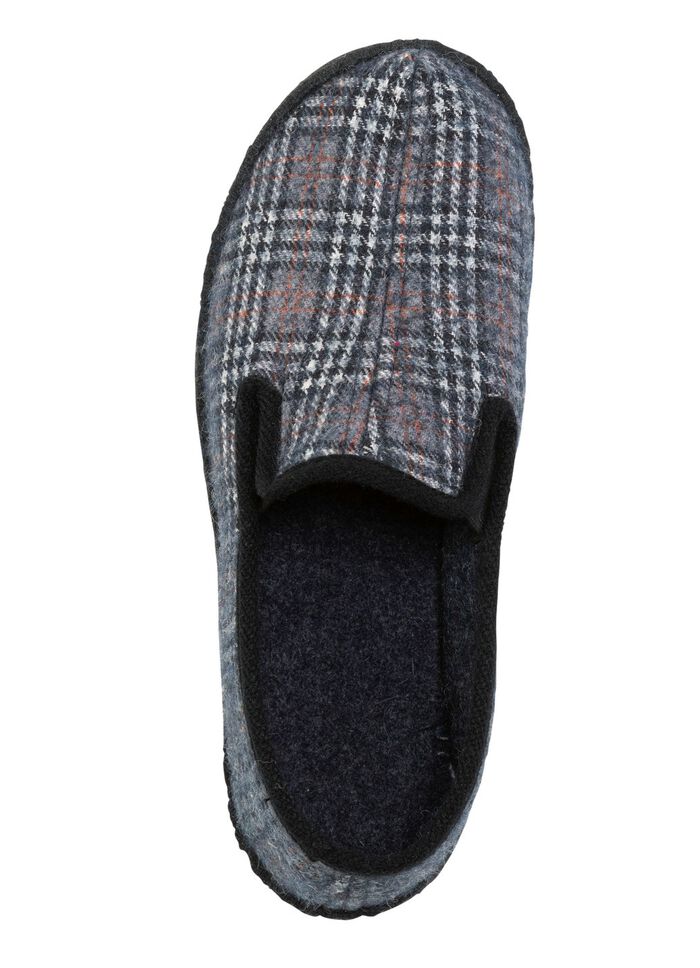 Textiltofflor med anatomiskt formad fotb&auml;dd BL&Aring;GR&Aring;-M&Aring;NGF&Auml;RGAD