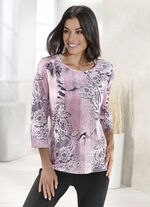 Skjorta med tallriksdekoration framtill i 4 färger ROSGRÅ