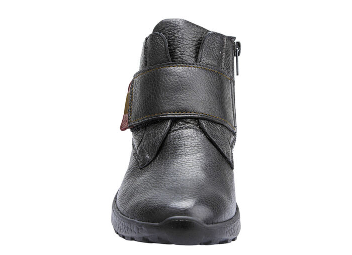 Waldläufer, bekväma damstövlar, bredd H, med uttagbar fotbädd SVART RÖD