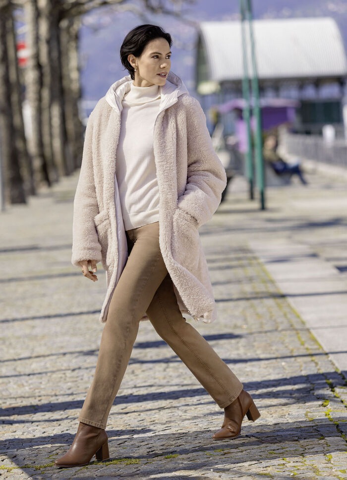 Vändbar kort kappa i oversized-look 