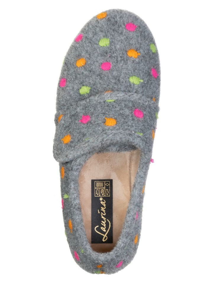 Laurina, klassiska damtofflor med kardborrekn&auml;ppning GR&Aring;