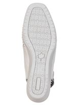 ELENA EDEN, eleganta damsandaler, vidd G, med res&aring;rband ECRU-SILBER