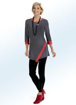 Leggings med elegant, gl&auml;nsande dekorativt motiv 