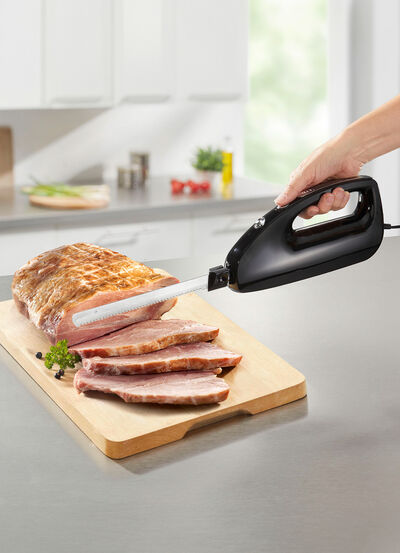 Elektrisk kniv tillverkad av högkvalitativt rostfritt stål 