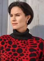 Tr&ouml;ja med glitterdetaljer R&Ouml;D-SVART-SILVER