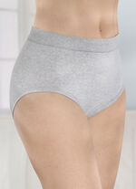 Tre paket trosor med bekv&auml;mt mjukt midjeband GRAU MELIERT