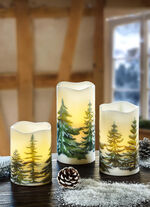 LED äkta vaxljus, set om 3 