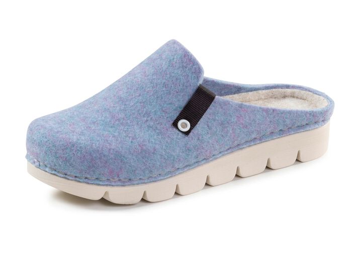 Laurina, trendiga damtofflor, vidd G, med anatomiskt formad fotb&auml;dd 