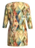 stickad tunika i finstickad 