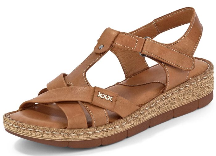 Andrea Conti barsandal gjord av nappaläder i kohud KONJAK