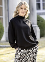 Tröja med ståkrage SVART