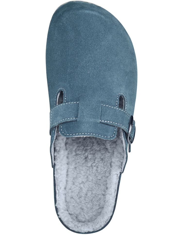 Mubb, klassiska damtofflor, bredd H, med lammskinn 