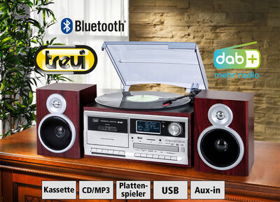 Trevi TT 1072 DAB nostalgisk stereosystem med DAB+ 
