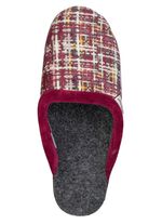 Klassiska damtofflor, bredd G, med bekv&auml;m vaddering BORDEAUX