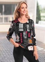 Skjorta med en livfull design &ouml;ver hela 