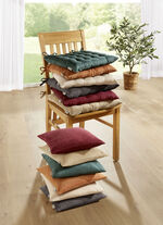 Stolsdyna och kuddfodral i fin manchester NATUR