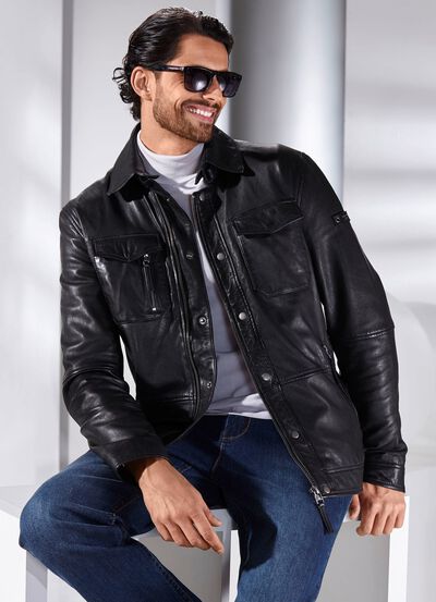 Kort skinnjacka fr&aring;n &ldquo;Cabrini&rdquo; 