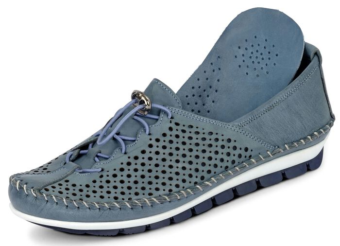 Gemini, bekv&auml;ma damtofflor, bredd G, med uttagbar fotb&auml;dd 