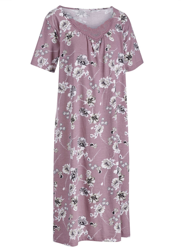 Tv&aring;pack vadl&aring;nga nattlinnen med broderad spets 