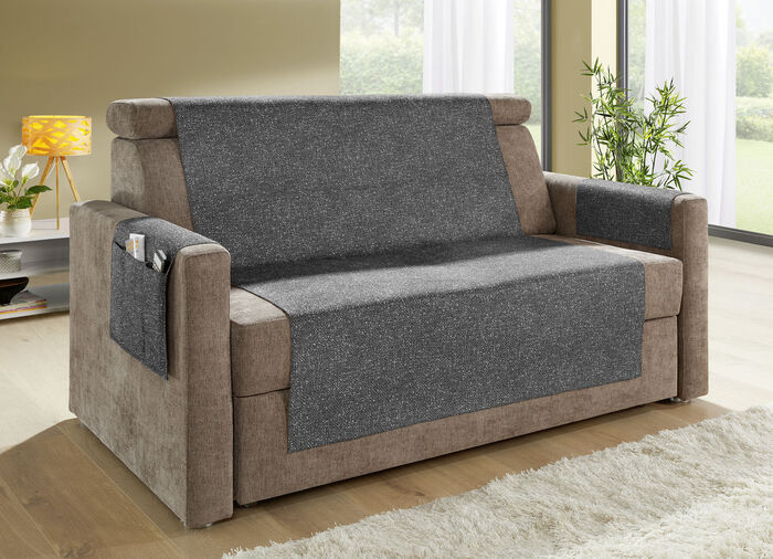 Hemaccessoarer med kedjad finish i melangelook, 