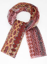 Scarf med fantasimönster 