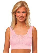 Komfortbh i spets i set om 3 VIT-HUD-SVART