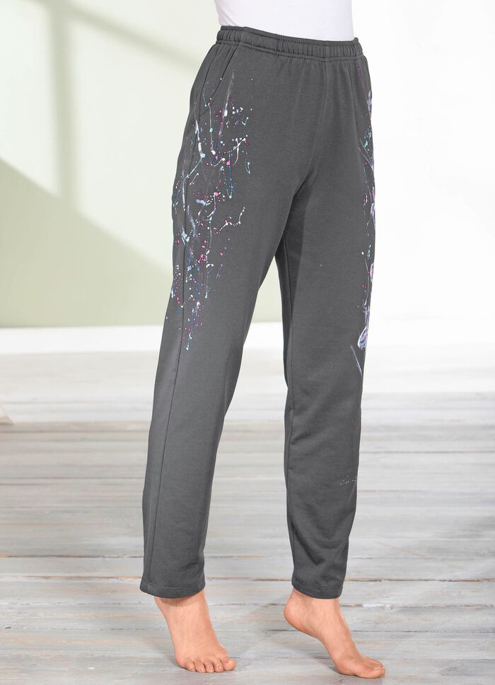 Byxor med ett snyggt blomm&ouml;nster 