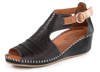 ELENA EDEN sandal med dekorativ perforering 
