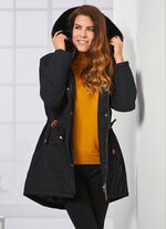 Parka med plyschfoder i huvan 