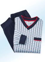Pyjamas med V-ringning och muddar 