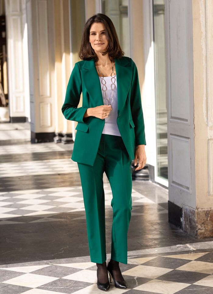 Byxdress med lapelkrage 