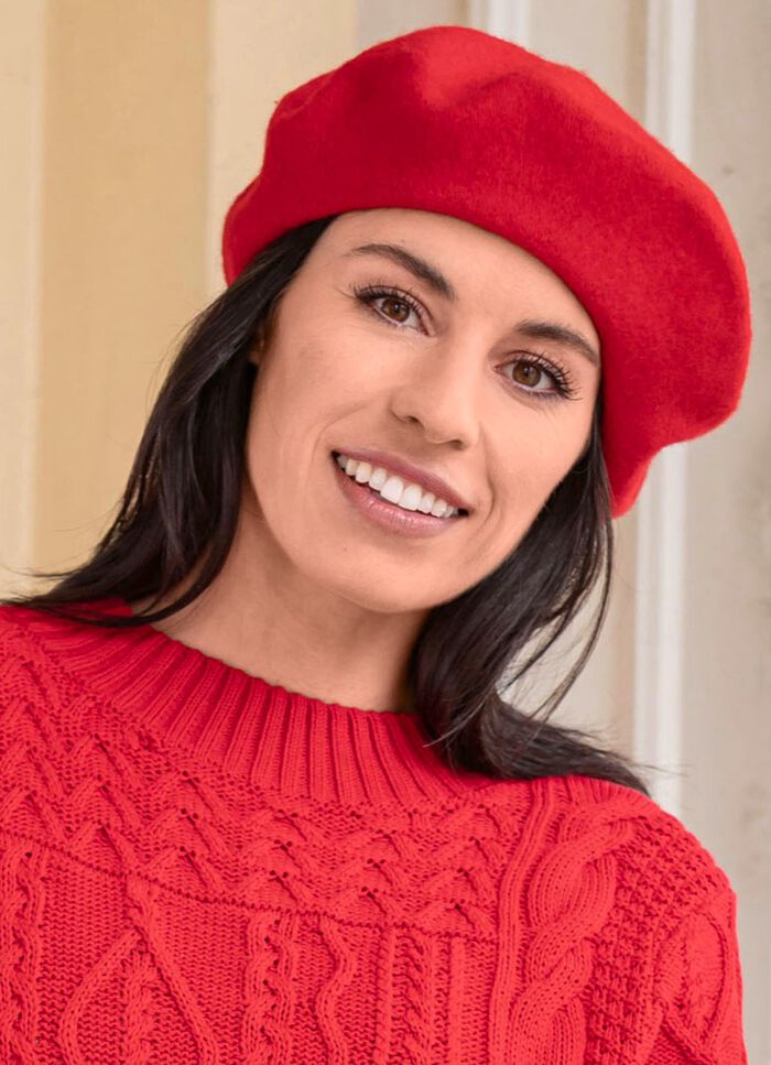 Seeberger, dambasker, tillverkad av nyull 