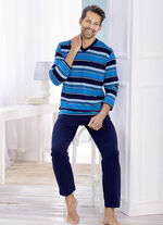 Tvåpack pyjamas med v-ringning och bröstficka 