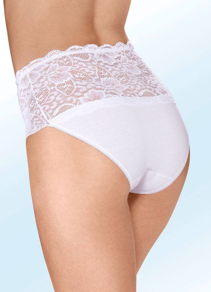 Trosor i trepack med elastisk spets 